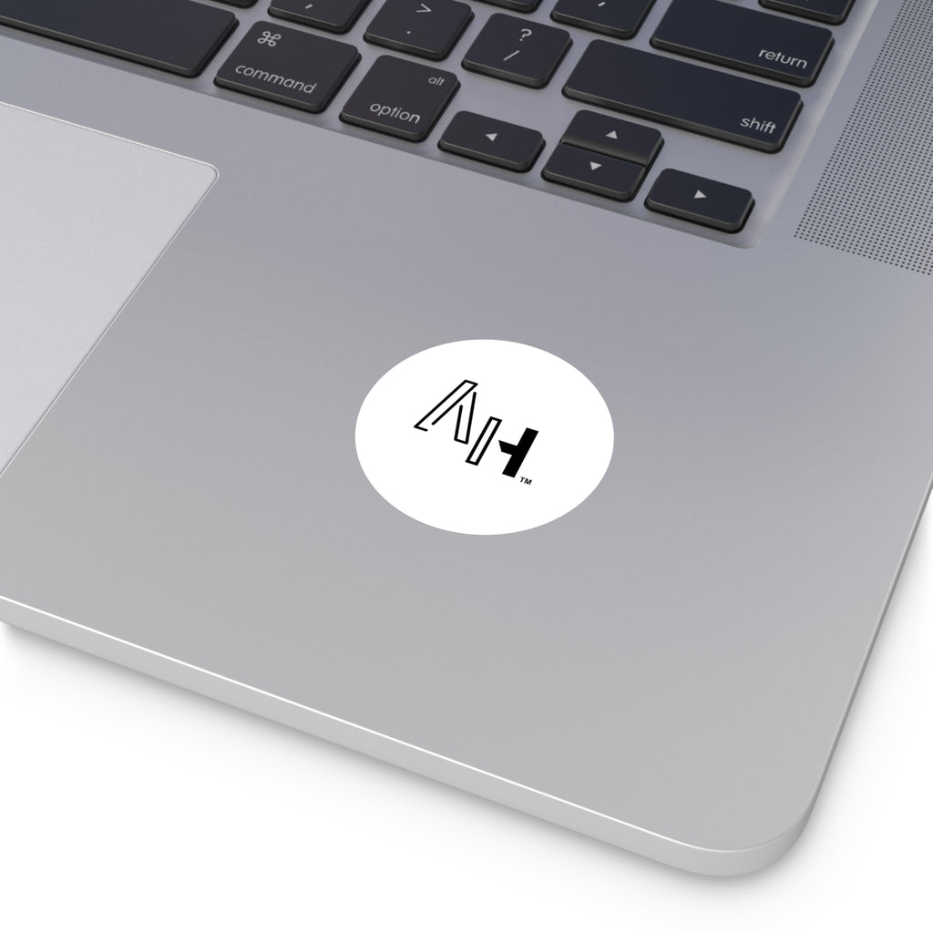 Minimalist Black Logo Round Vinyl Sticker